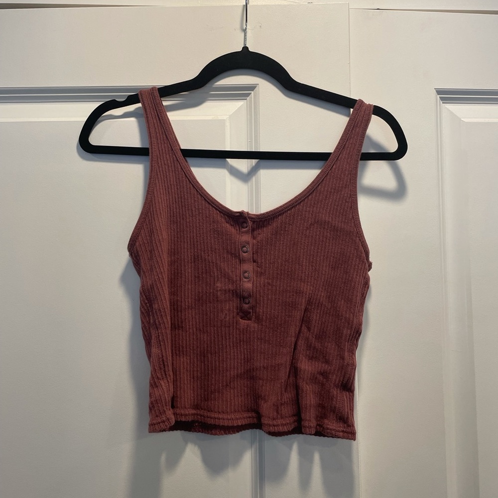 Plum cropped tank
